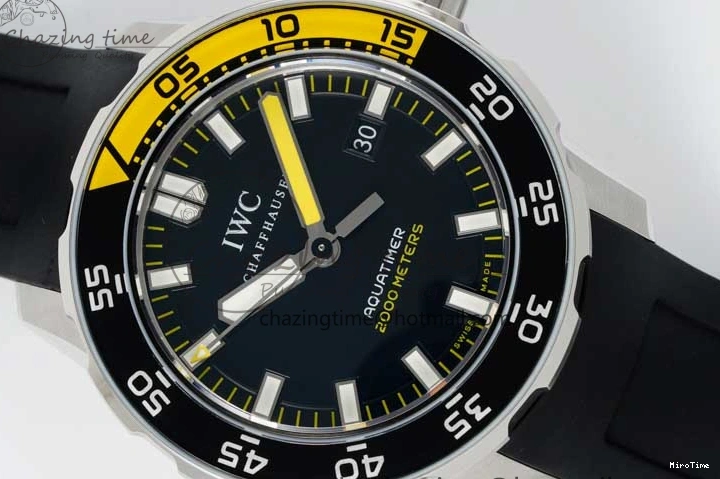 MIROTIME 0121 Bright Aquatimer Automatic SS RSF 1:1 Best Edition Black Yellow Dial on Black Rubber Strap A 7068